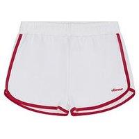Ellesse Junior Girls Cinzanni Shorts - Off White/Red
