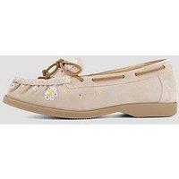 Free People Sandy Seed Bead Boat Shoe - Brown