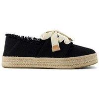 Toms Carolina Lace Up - Black