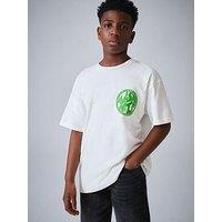 Smallsaints Older Boys Circle Logo Graphic Back Print T-Shirt - White