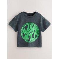 Smallsaints Older Boys Logo Graphic T-Shirt - Washed Black