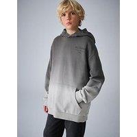 Smallsaints Boys Ombre Graphic Back Print Hoodie - Grey