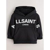 Smallsaints Boys Graphic Back Print Logo Hoodie - Black