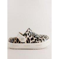 Smallsaints Older Girls Leopard Print Clog Shoes - Brown