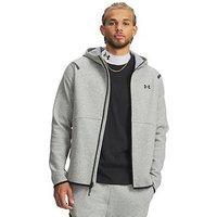 Under Armour Mens Training Unstoppable Full Zip Fleece Hoodie - Grey