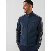 Hackett Sport Retro Tape Full Zip Track Top - Navy