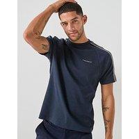 Hackett Sport Retro Tape T-Shirt - Navy