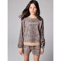 Smallsaints Older Girls Leopard Print Sweater Set