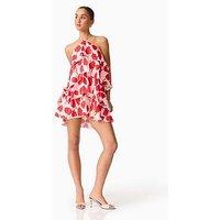 Elliatt Melia Halter Neck Mini Dress - Pink