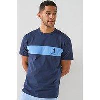 Hackett Heritage Heritage Number Panelled T-Shirt - Navy