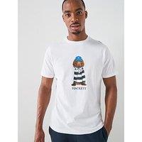 Hackett Heritage Harry Embroidered T-Shirt - White