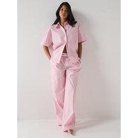 Calvin Klein Short Sleeve Shirt Pyjama Set - Pink
