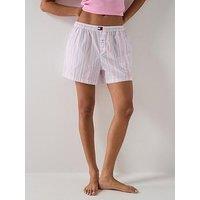 Tommy Hilfiger Poplin Stripe Shorts - Pink
