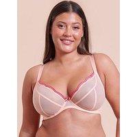 Curvy Kate Lightstyle Scallop Plunge Bra - Blush Pink