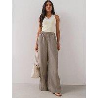 The Very Collection Casual Wide Leg Stripe Trousers