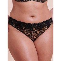 Curvy Kate Boost Lace Tanga Brief - Leopard Print