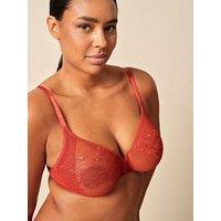Gossard Glossies Lace Sheer Bra - Paprika