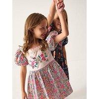 Monsoon Girls Boutique Floral Poplin Printed Dress - Multi