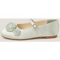 Monsoon Girls Rosette Ballerina Shoes - Light Green