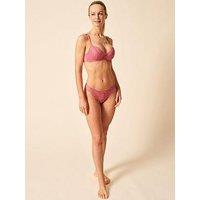 Gossard Superboost Lace Padded Plunge Bra - Mauve Pink