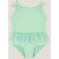 Monsoon Baby Girls Mesh Skirt Swimsuit - Green