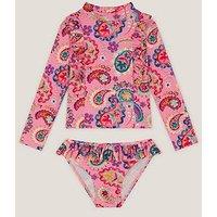 Monsoon Girls Paisley Sun Safe Set - Pink