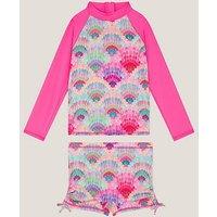 Monsoon Girls Rainbow Shells Upf Set - Pink
