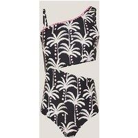 Monsoon Girls Storm Palm Swimsuit - Black