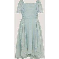 Monsoon Girls Joy Waterfall Maxi Chiffon Dress - Light Green