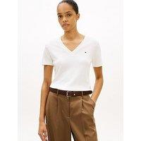 Tommy Hilfiger New Slim Cody V-Neck Short Sleeve T-Shirt - White