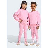 Adidas Originals Kids Unisex Oversized Crew Leggings Set - Pink