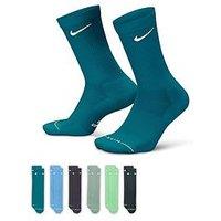 Nike Unisex Everyday Elevated Crew Socks (6 Pack) - Assorted