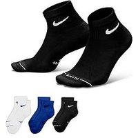 Nike Unisex Everyday Elevated Ankle Socks (3 Pack) - Assorted