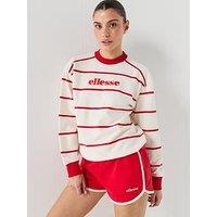 Ellesse Womens Taggia Sweatshirt - Off White/Red