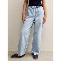 New Look 915 Girls Elasticated Waist Denim Jeans - Light Blue