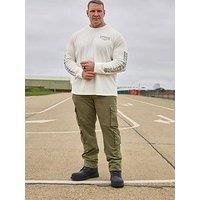 Badrhino Double Pocket Cargo Trousers - Green