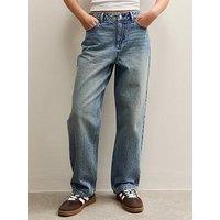 New Look 915 Girls Iris Baggy Fit Jeans - Blue