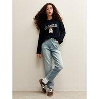 New Look 915 Girls Straight Leg Jeans - Light Blue Wash