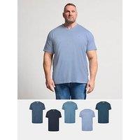 Badrhino 5 Pack V Neck T-Shirts - Blue