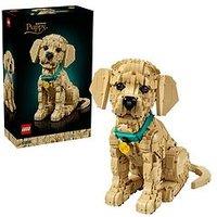 Lego Icons Golden Retriever Puppy - Animal Figure Building Set For Adults - 11384
