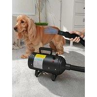 Pawhut 2200W Dog Hair Dryer With Adjustable Temperature & Velocity, Black