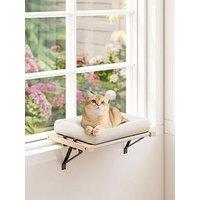 Pawhut Cat Radiator Bed, Adjustable Hanging Cat Hammock With Cushion, Cream