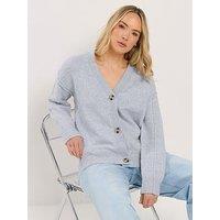 Long Tall Sally Seam Detail Cardigan - Blue