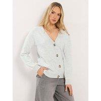 Long Tall Sally Tipped Detail Cardigan - Grey