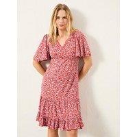 Fatface Grace Surf Ditsy Dress - Red