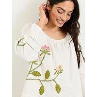 Fatface Dawn Embroidered Blouse - Ivory
