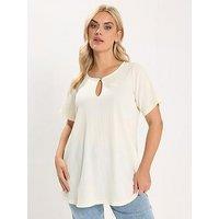 Yours Curve Formal Button Top