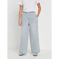 Pixiegirl Petite Pull On Wide Leg Jeans - Blue