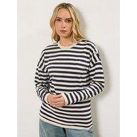 Long Tall Sally Tall Stripe Embroidered Sweat