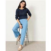 Fatface Hove Stripe Crop Jeans - Blue